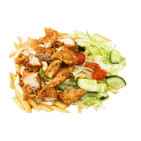 TASTY SPECIAL BOX CHICKEN STRIPS, CHIPS & SALAD