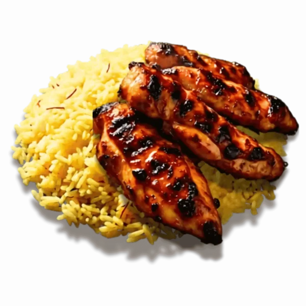 Peri Peri Juicy Strips With Rice